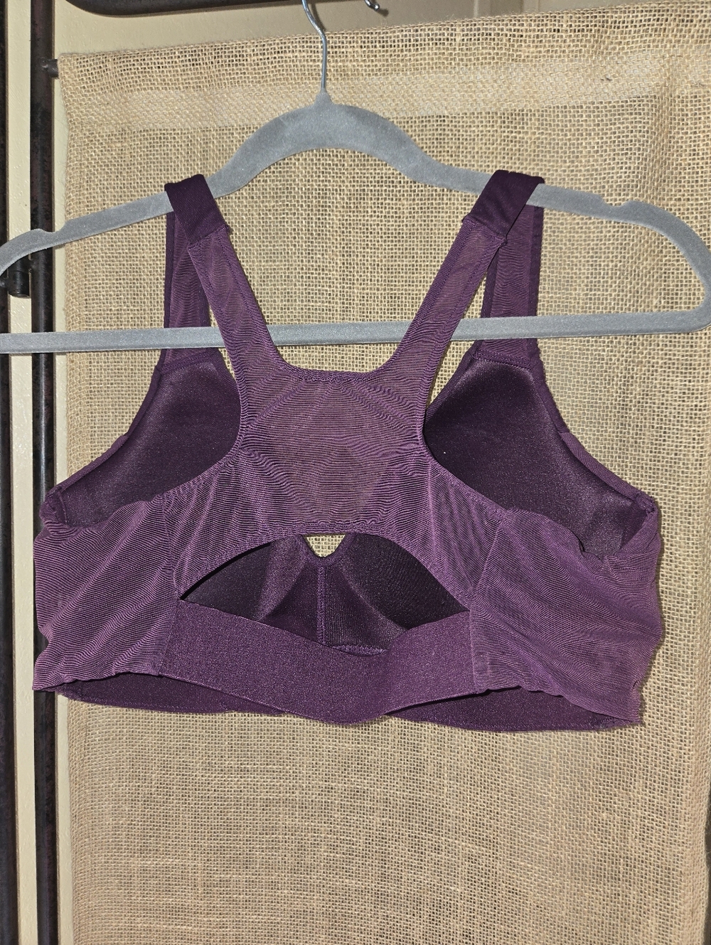 Women's Crane Plunge Racerback Wireless Bra - Plum Purple Medium 38B - 36C - Picture 6 of 6